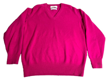 Load image into Gallery viewer, Vintage Braemar Sweater Womens Large Pink Scottish Lambswool V-Neck Ladies