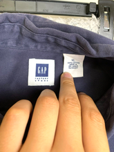 Load image into Gallery viewer, GAP Shirt Adult Extra Large Navy Blue Button Up Baggy Hip Hop Urbanwear Mens