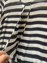 Load image into Gallery viewer, Torrid Shirt Womens 4 4X Black White Chiffon Striped Wrap Boho Tunic Blouse Plus