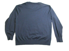 Load image into Gallery viewer, Orvis Sweater Adult Large Navy Blue V-Neck Merino Wool Nylon Stretch Spandex Men