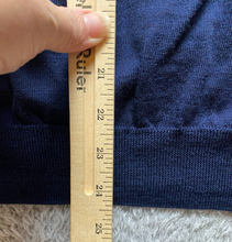 Load image into Gallery viewer, Alan Flusser Vest Adult Medium Navy Blue Merino Wool Nylon Spandex Sweater Mens