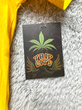 Load image into Gallery viewer, Trip City Shirt Womens Medium Flying Flame Skeleton Earthy Gothic Velvet NWT