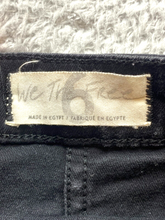 Load image into Gallery viewer, Free People Skirt Womens 6 (28x16) Black Wrap Denim Snaps Asymmetric Boho