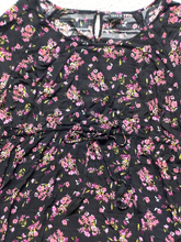 Load image into Gallery viewer, Torrid Shirt Womens 3 3X Black AOP Flower Tunic Gauze Tasseled Boho Hippie Plus