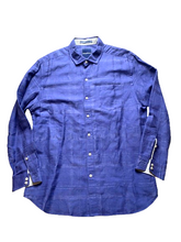 Load image into Gallery viewer, Tommy Bahama Shirt Adult Large Button Up Long Sleeve Flip Contrast Cuffs Mens