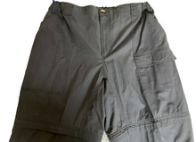 Load image into Gallery viewer, Orvis Pants Adult Large Charcoal Gray Convertible Outdoor Hiking Cargo Mens