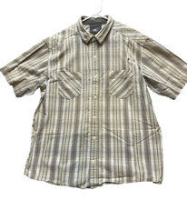 Load image into Gallery viewer, REI Shirt Adult Extra Large Tan Plaid Button Up Outdoor Chest Pocket Casual Mens