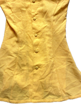 Load image into Gallery viewer, Tmima Shirt Womens Extra Small Sunflower Yellow Lace Up Buttons Slit Blouse