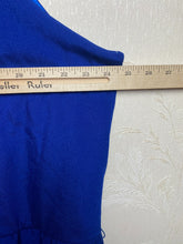 Load image into Gallery viewer, Lane Bryant Dress Womens 28 Blue White Colorblock with Belt Flared Hippie Ladies