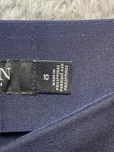 Load image into Gallery viewer, Lauren Ralph Lauren Pants Women 10 (34x24) Navy Blue Trouser Stretch Black Label