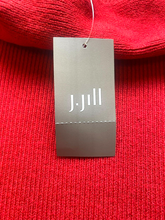 Load image into Gallery viewer, J Jill Sweater Women Large Red Turtleneck Oversized Nylon Outerwear MSRP $89 NWT