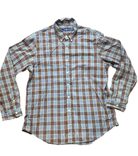 Load image into Gallery viewer, Ralph Lauren Shirt Adult Extra Large Blue Red Plaid Button Up Green Pony Mens