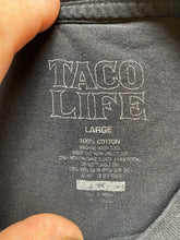 Load image into Gallery viewer, Chronic Taco Shirt Adult Large Black Mexican Musician Skeleton Grunge Gothic Men
