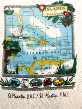 Load image into Gallery viewer, VTG Caribbean Map Shirt Adult 2XL White St Martin FWI Island of Paradise 90s Men