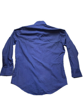 Load image into Gallery viewer, Vintage Wedgefield Shirt Adult Medium Navy Button Up Pockets Cuffs Casual Mens
