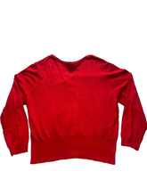 Load image into Gallery viewer, Ashley Stewart Sweater Womens 26 (4X) Red Button Front Cardigan Rayon Nylon