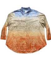 Load image into Gallery viewer, Chicos Shirt Womens 3 (Extra Large) Oversized Ombre Tile Sheri Plus Ladies