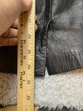 Load image into Gallery viewer, VTG Tannery West Skirt Womens 8 (30x20.5) Black Leather Satin A-Line Back Zip