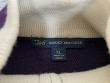 Load image into Gallery viewer, Brooks Brothers 346 Sweater Adult Extra Large Purple 1/4 Zip Merino Wool Mens