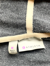 Load image into Gallery viewer, Athleta Dress Womens Medium Hoodie Side Pockets Bodycon Short Sleeve Ladies