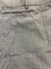 Load image into Gallery viewer, Banana Republic Pants Adult 34x32 Gray Striped Straight Leg Flat Front Dress Men