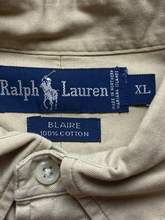Load image into Gallery viewer, Ralph Lauren Shirt Adult Extra Large Tan Button Up Blue Pony Blaire Casual Mens
