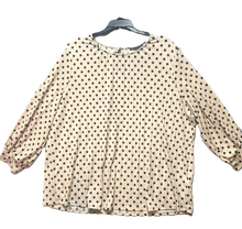 Load image into Gallery viewer, Adrianna Papell Shirt Women Extra Large Oversized Boxy Hippie Polkadots Blouse