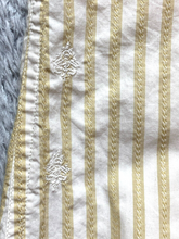 Load image into Gallery viewer, Robert Graham Shirt Adult Medium Golden Tan Stripes Embroidered Rayon Silk Mens