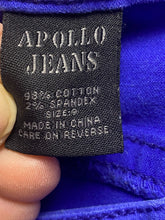 Load image into Gallery viewer, Apollo Jeans Womens 9 (31x29) Blue Spandex Stretch Tapered 5 Pockets Casual Lady