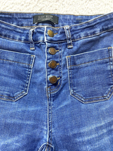 Load image into Gallery viewer, Judy Blue Jeans Womens 7/28 (26x26.5) Blue Denim Skinny Fit Button Fly Spandex