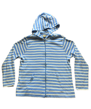 Load image into Gallery viewer, Vintage LL Bean Sweater Womens Extra Large Stripes Full Zip Hooded Outerwear
