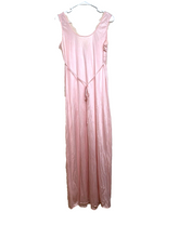 Load image into Gallery viewer, Grandmacore Nightgown Womens Large Pink Lace Trim V-Neck Lounge Robe Sleepwear