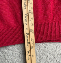 Load image into Gallery viewer, Emily and Fin Sweater Womens Extra Large Red Button Front Cardigan Eyelet Lady