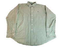 Load image into Gallery viewer, Ralph Lauren Shirt Adult 2XL XXL Green Gingham Checkered Custom Fit Casual Mens
