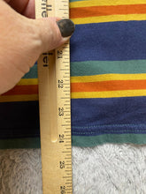 Load image into Gallery viewer, Brixton Shirt Adult Small Blue Green Striped Retro Embroidered Skateboard Mens