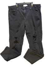 Load image into Gallery viewer, Torrid Jeans Womens Extra Large (38X27) Black Denim Skinny Distressed Ladies