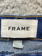 Load image into Gallery viewer, FRAME Jeans Womens 30x26 Blue Denim Le Sylvie Slender Straight Raw Hem Stretch