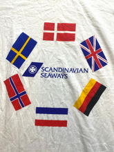 Load image into Gallery viewer, VTG Scandinavian Seaways Shirt Adult Extra Large White Countries Flags 90s Mens