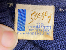 Load image into Gallery viewer, VTG Stage 9 Dress Womens Small Navy Textured Knit Mock Turtleneck Sheath Ladies