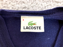 Load image into Gallery viewer, Lacoste Sweater Adult 4 (Medium) Navy Blue V-Neck Preppy Alligator Logo Mens