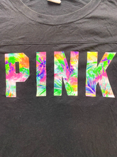 Load image into Gallery viewer, PINK Victoria’s Secret Shirt Womens Medium Black Oversized Cut Out Open Back