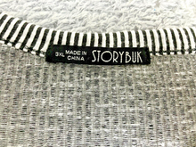 Load image into Gallery viewer, Storybuk Shirt Womens 3XL XXXL Black White Oversized Button Up Tie Blouse Ladies