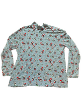Load image into Gallery viewer, Time and Tru Shirt Womens 3XL Slate Blue Santa Boston Terrier Dogs AOP Ladies