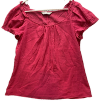 Load image into Gallery viewer, Trina Turk Shirt Womens Medium Pink Sheer Peasant Flowy Dressy Blouse Ladies