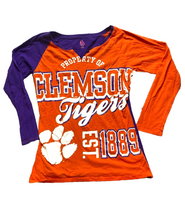 Load image into Gallery viewer, Clemson Tigers Shirt Womens Large Purple Orange College NCAA Sportswear Ladies