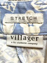 Load image into Gallery viewer, Villager by Liz Claiborne Pants Women 16 (37x18) Light Blue Stretch Capri Hippie
