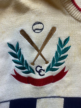 Load image into Gallery viewer, VTG Charter Club Sweater Adult Large Beige Baseball Club Embroidered Grandpa Men