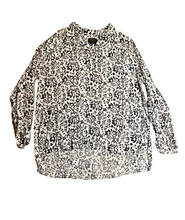 Load image into Gallery viewer, Pendleton Shirt Womens Extra Large Black White Lagenlook Oversized Tunic Blouse