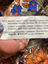 Load image into Gallery viewer, ZARA Shirt Womens Small Orange Blue AOP Flower Boho Hippie Ruffle Cropped Ladies