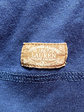 Load image into Gallery viewer, Lauren Ralph Lauren Shirt Youth Medium Navy Blue Elbow Patch Zip Shoulder Girls